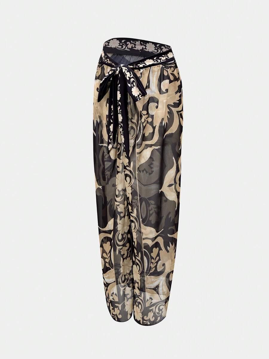 dwuczęściowy strój kąpielwoy sarong komplet