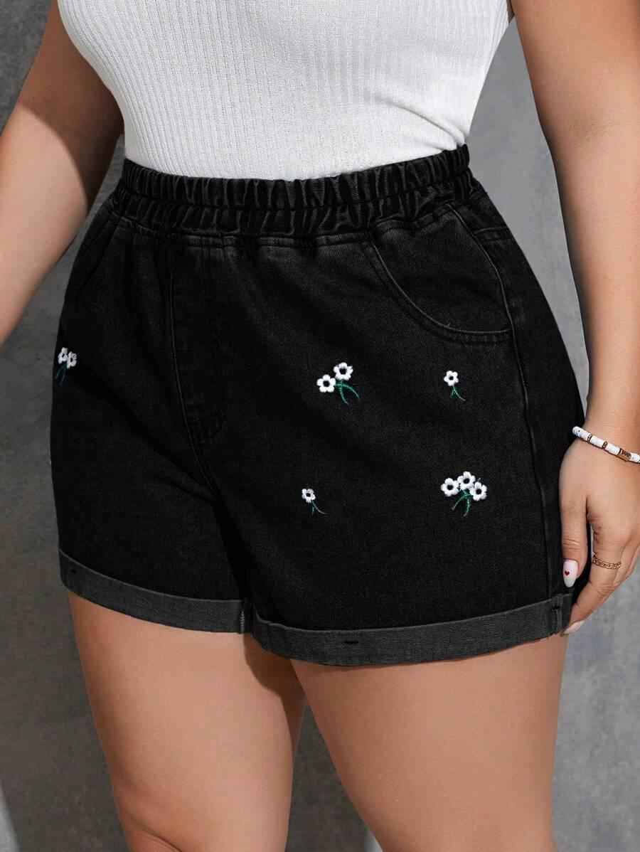 czarne spodenki jeans 