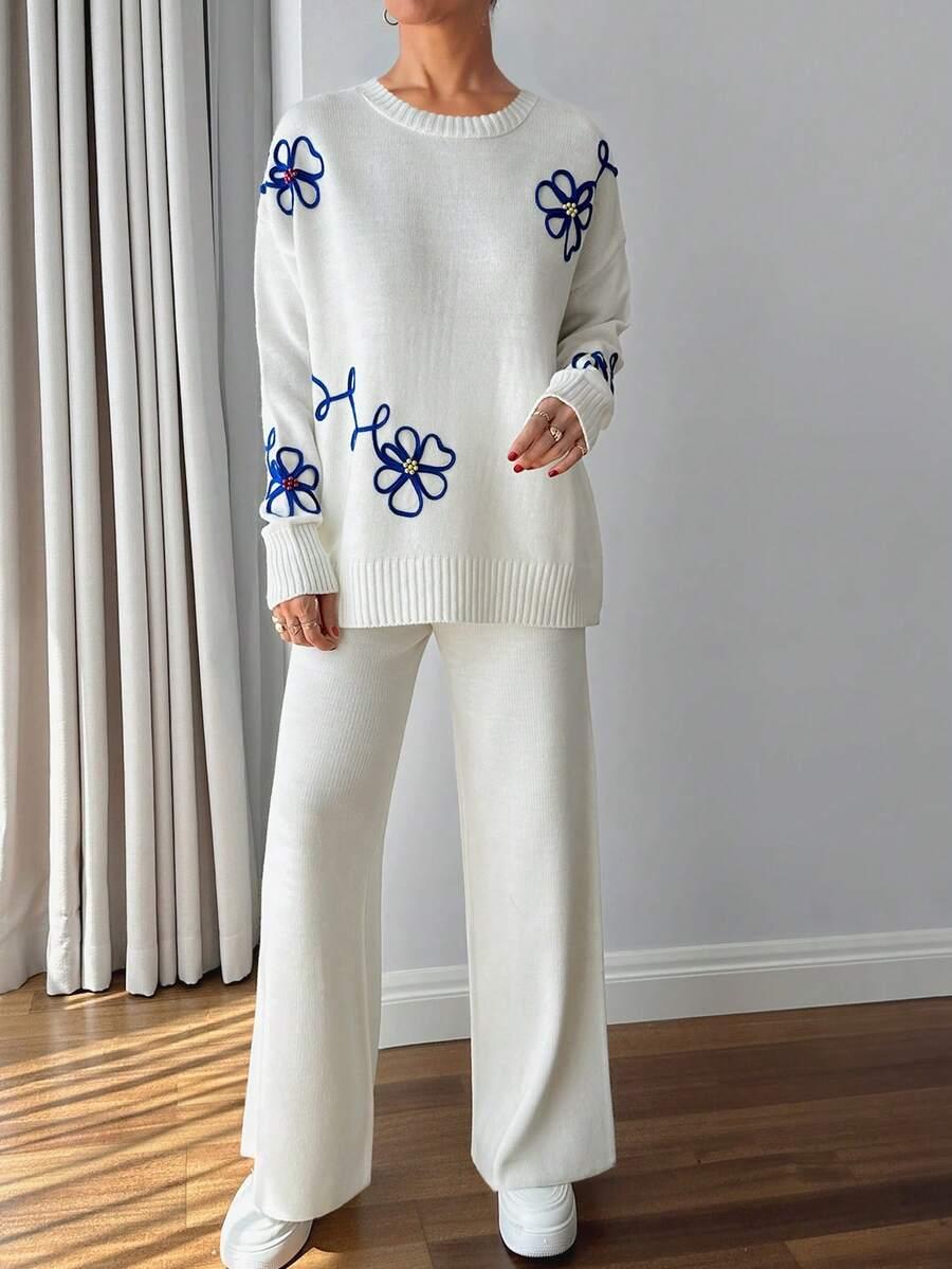 SWETER SPODNIE KOMPLET
