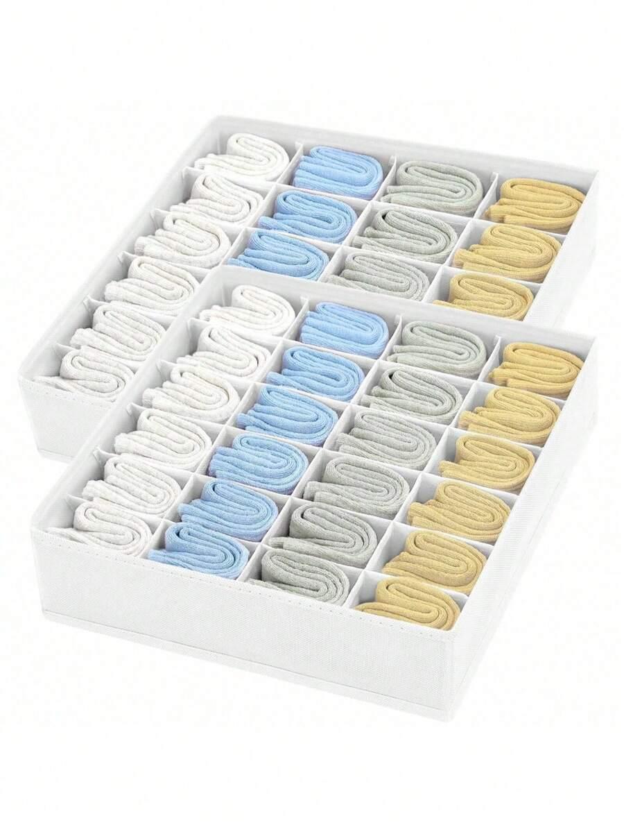 biały organizer na bieliznę 3-pack