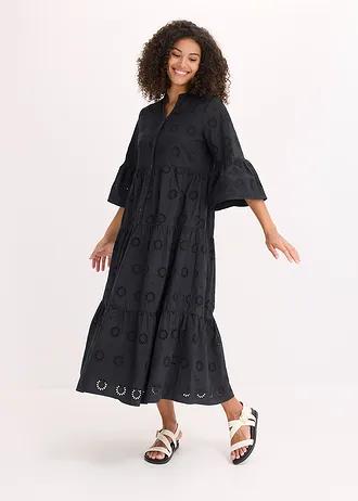CZARNA MAXI SUKIENKA V-NECK 