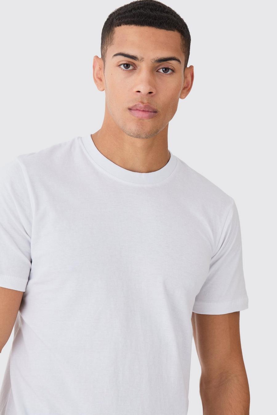 T-SHIRT SLIM FIT OKRĄGŁY DEKOLT