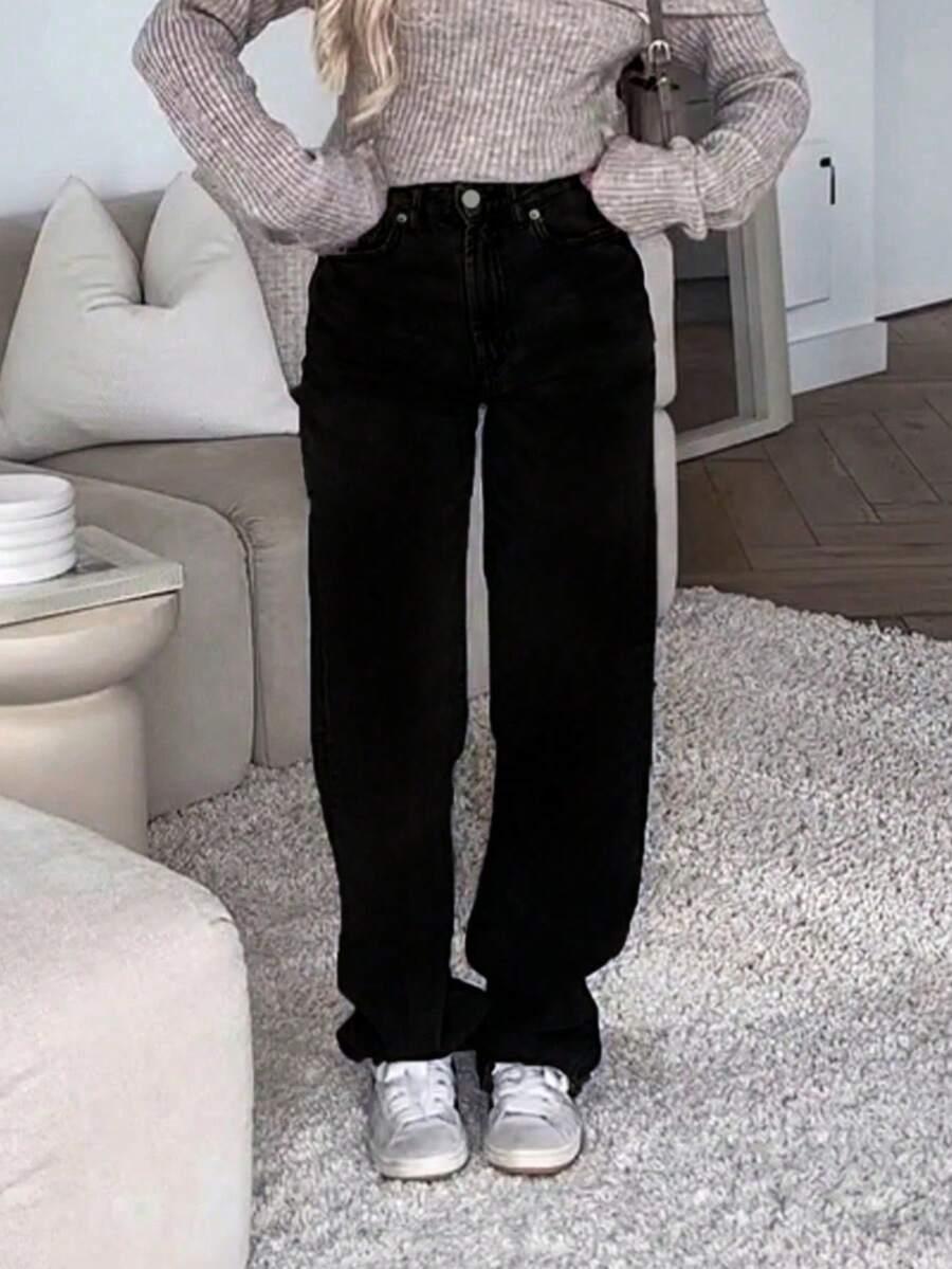 czarne spodnie jeans
