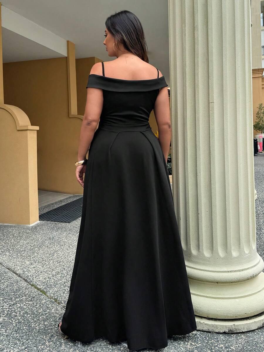 CZARNA MAXI SUKIENKA