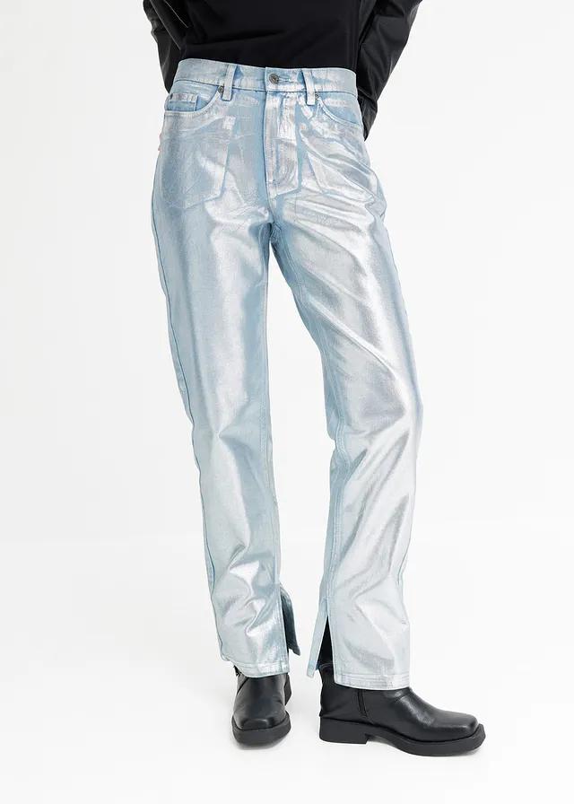 JEANSY DAMSKIE BOOTCUT Z BAWEŁNY WYSOKI STAN