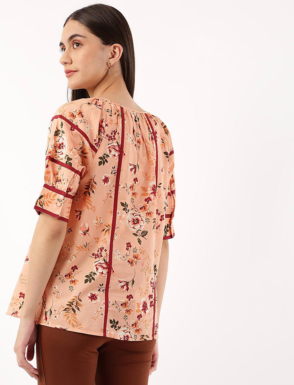 BLUZKA OKRĄGŁY DEKOLT WZÓR T43-7085K-L4