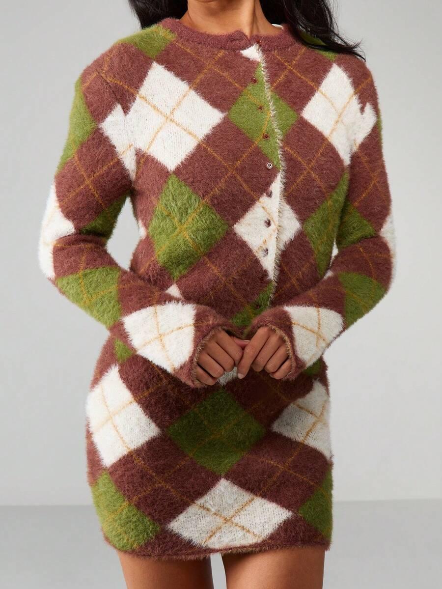 komplet sweter spódnica dzianina