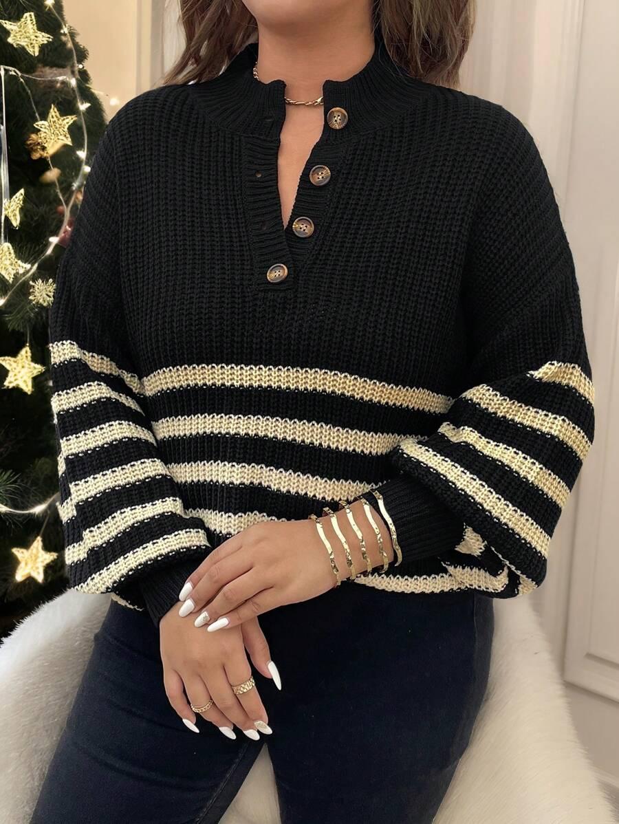 CZARNY SWETER PASKI