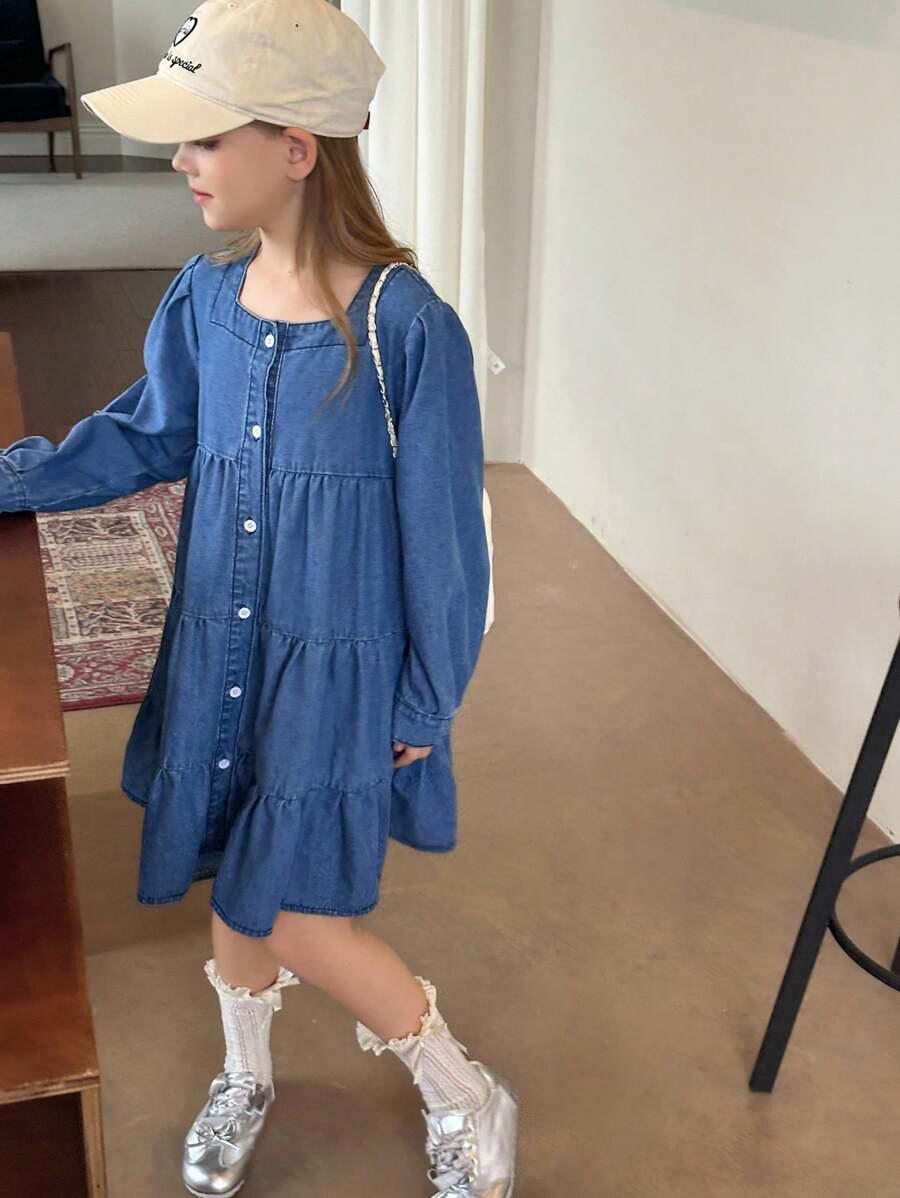 SUKIENKA DZIECIĘCA JEANSOWA
