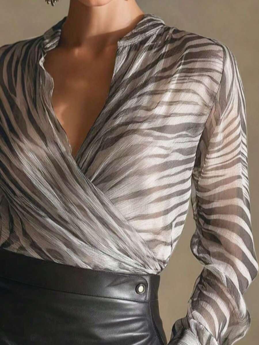 KOPERTOWA BLUZKA ANIMAL PRINT 