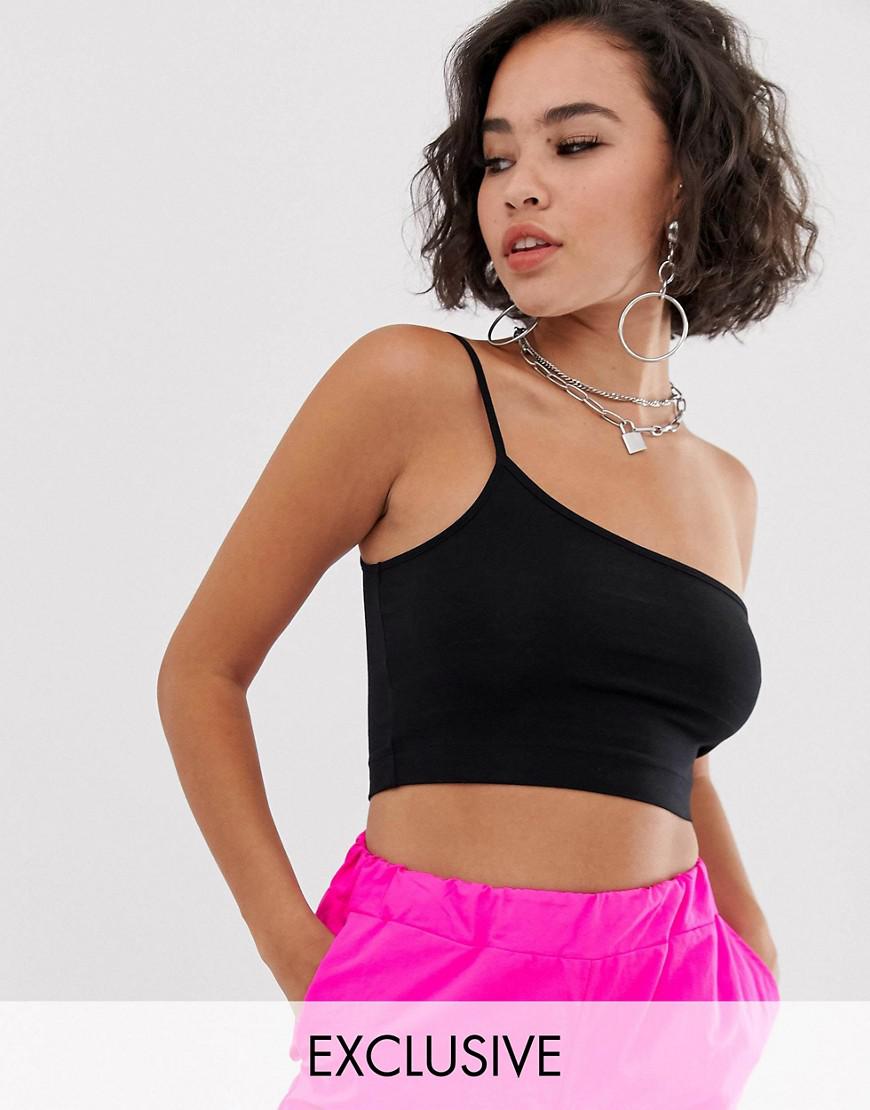 CZARNY TOP ASYMETRIA 