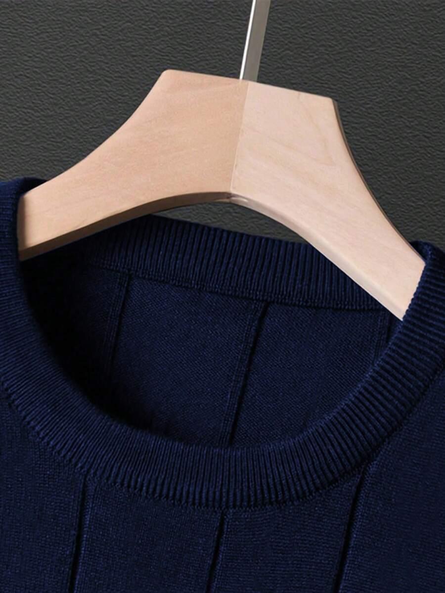 klasyczny granatowy sweter