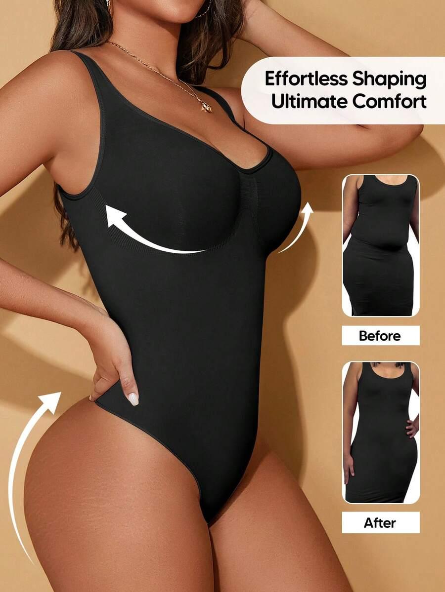 CZARNE MODELUJĄCE BODY NA RAMIĄCZKACH 
