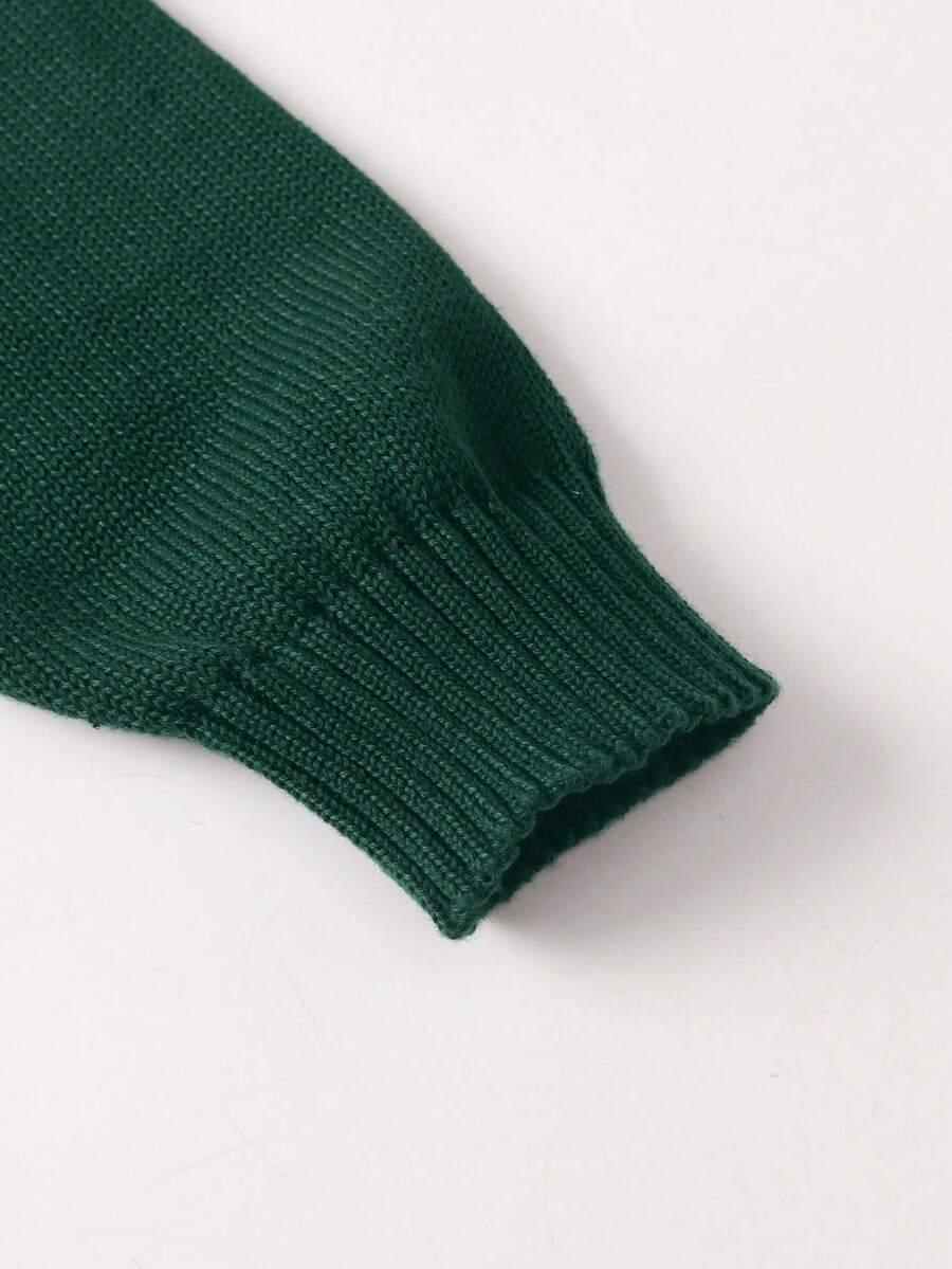 zielony sweter splot zamek