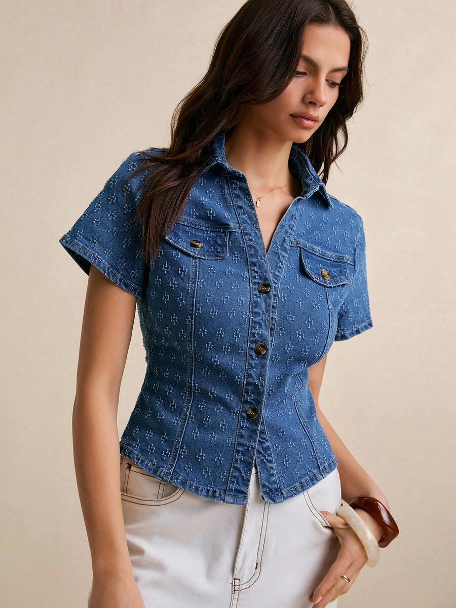 niebieska koszula jeans 