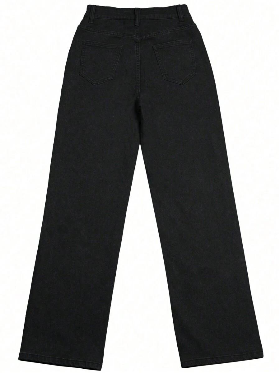 CZARNE SPODNIE JEANS