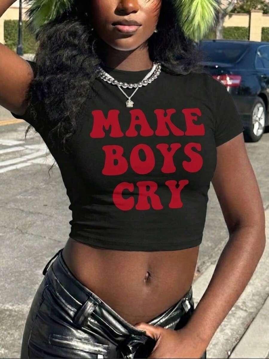czarny top print