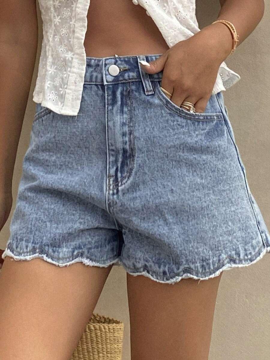 NIEBIESKIE SPODENKI JEANS 