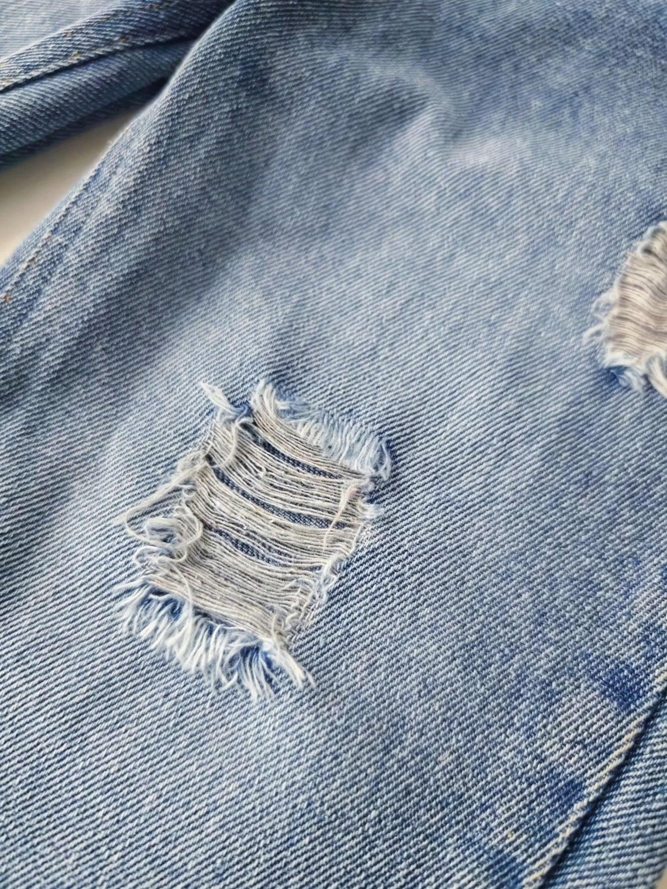 spodnie jeans przetarcia