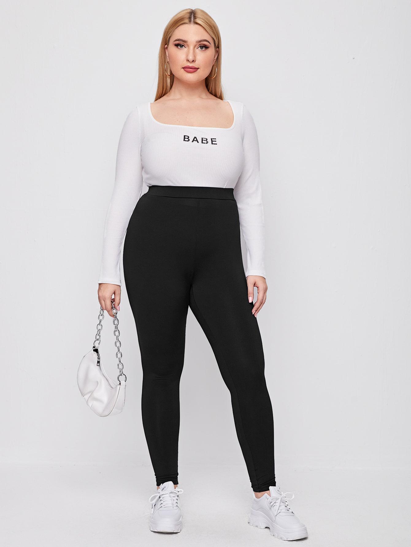CZARNE LEGGINSY WYSOKI STAN
