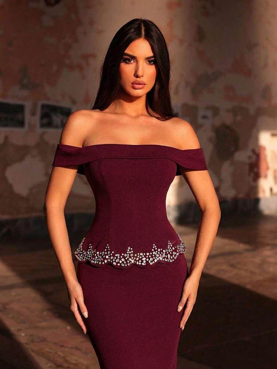 czerwona maxi sukienka