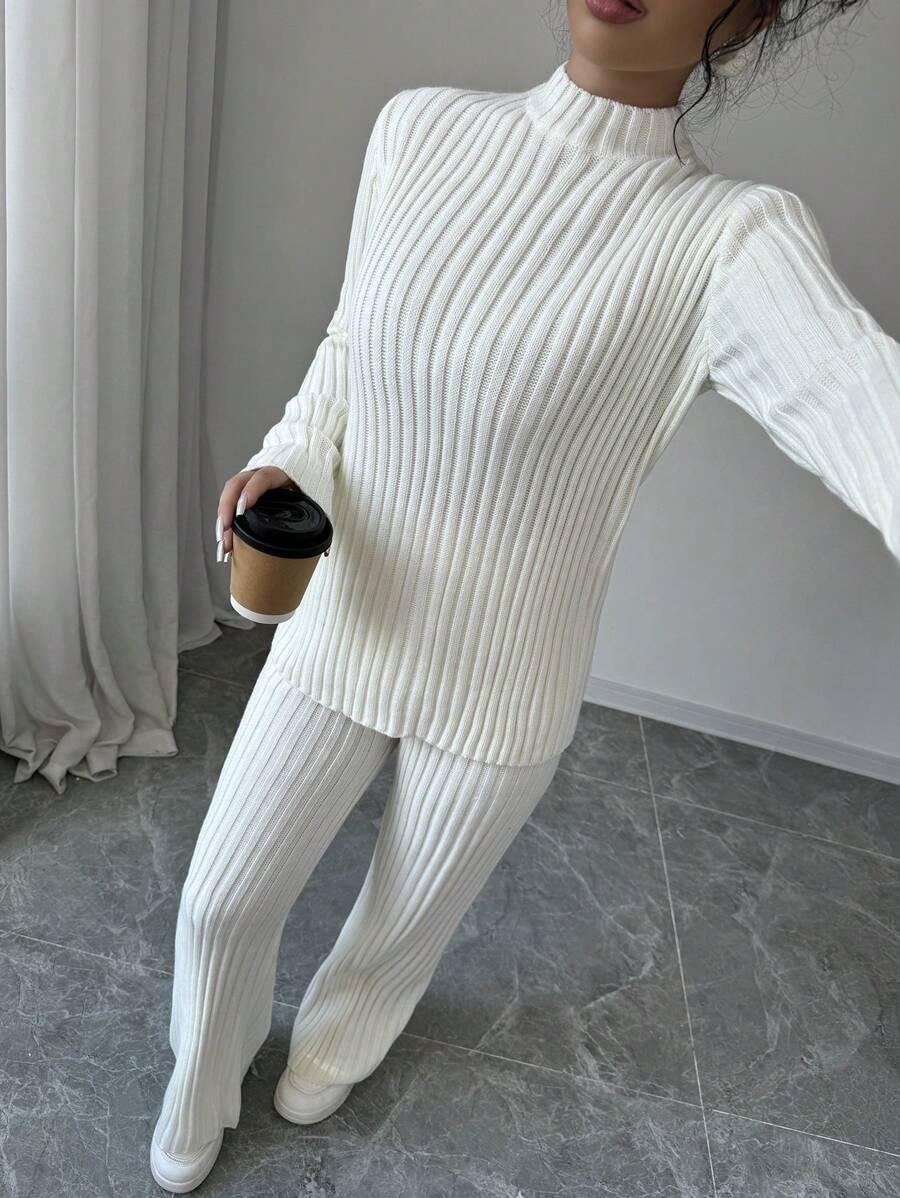 dzianinowe spodnie casual 