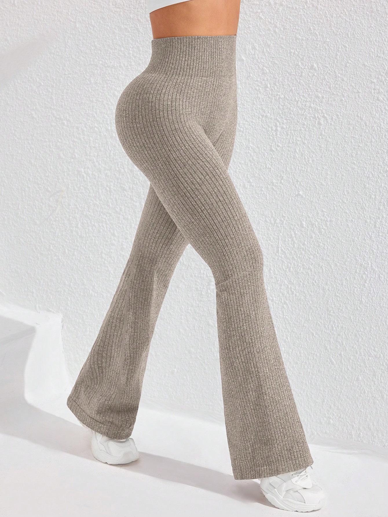 beżowe legginsy casual