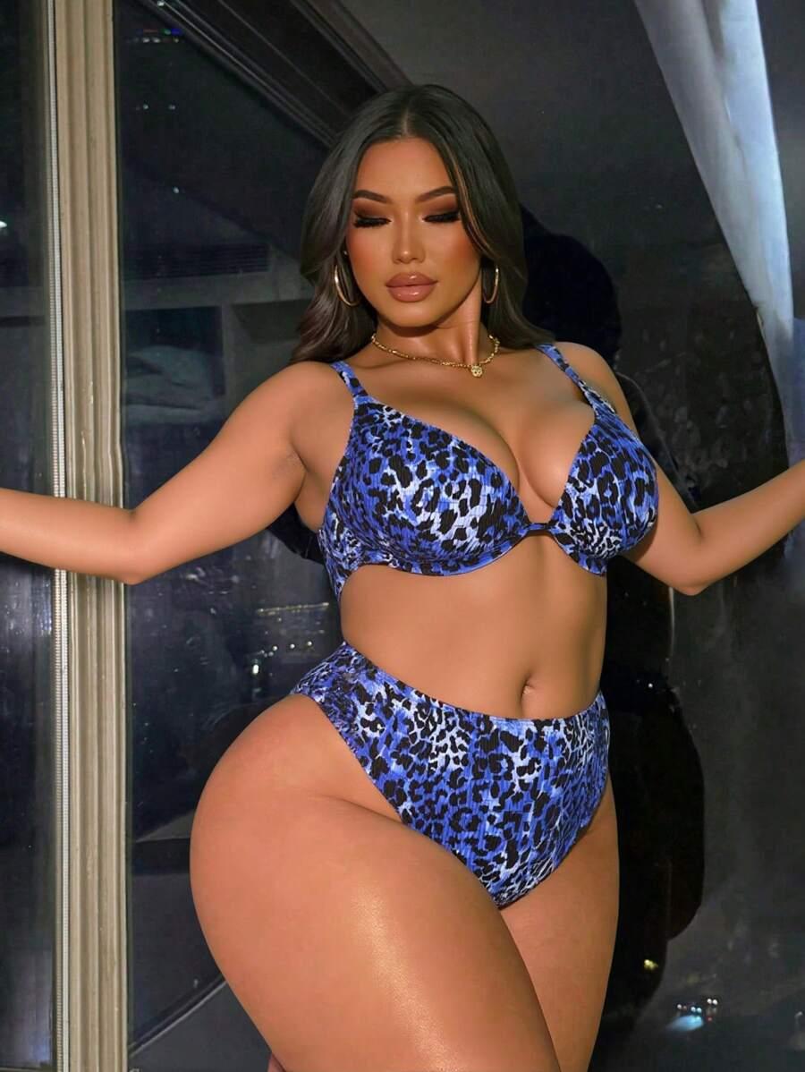 KOMPLET BIKINI MARSZCZENIE aNIMAL PRINT