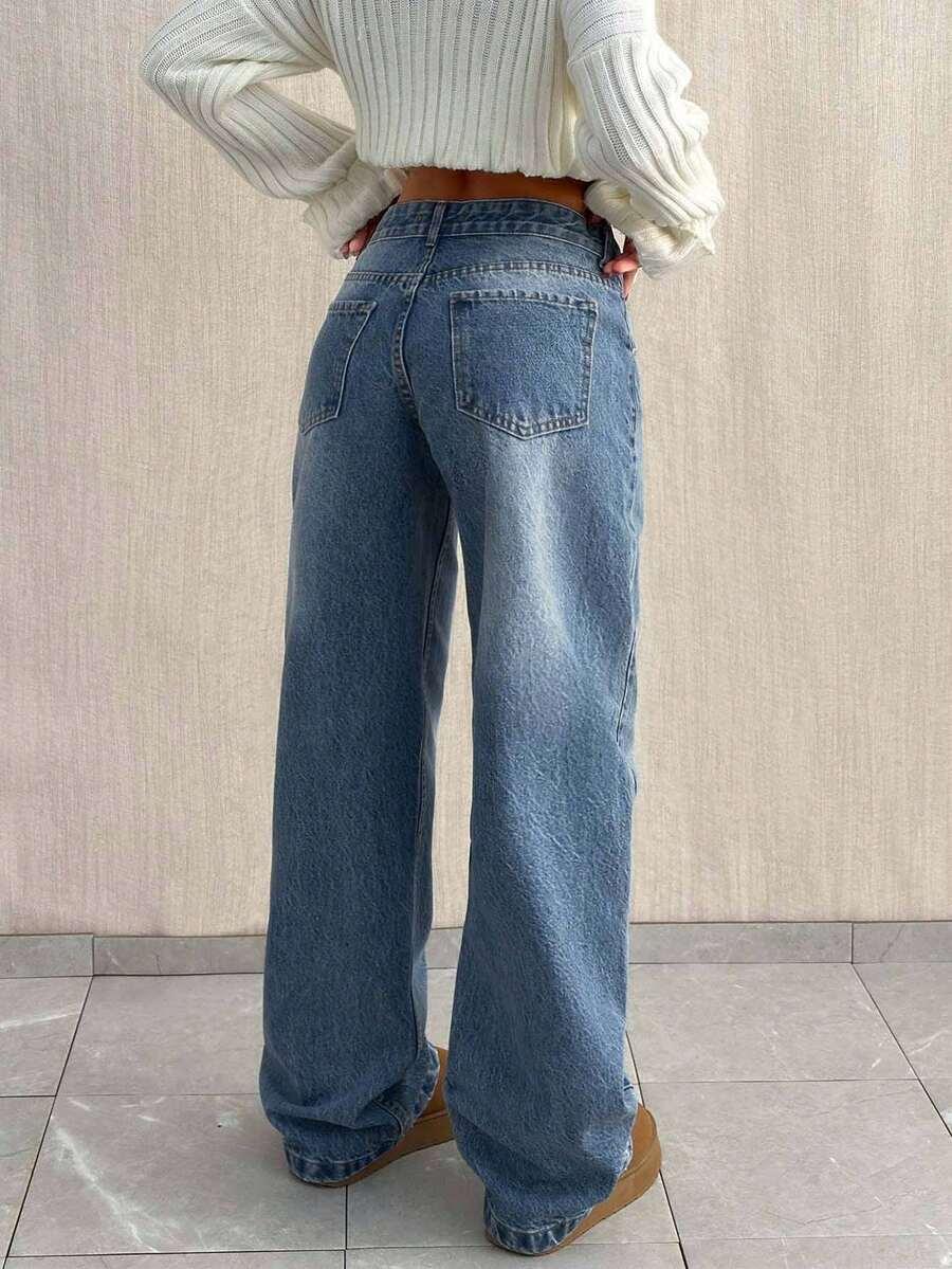 NIEBIESKIE SPODNIE JEANS