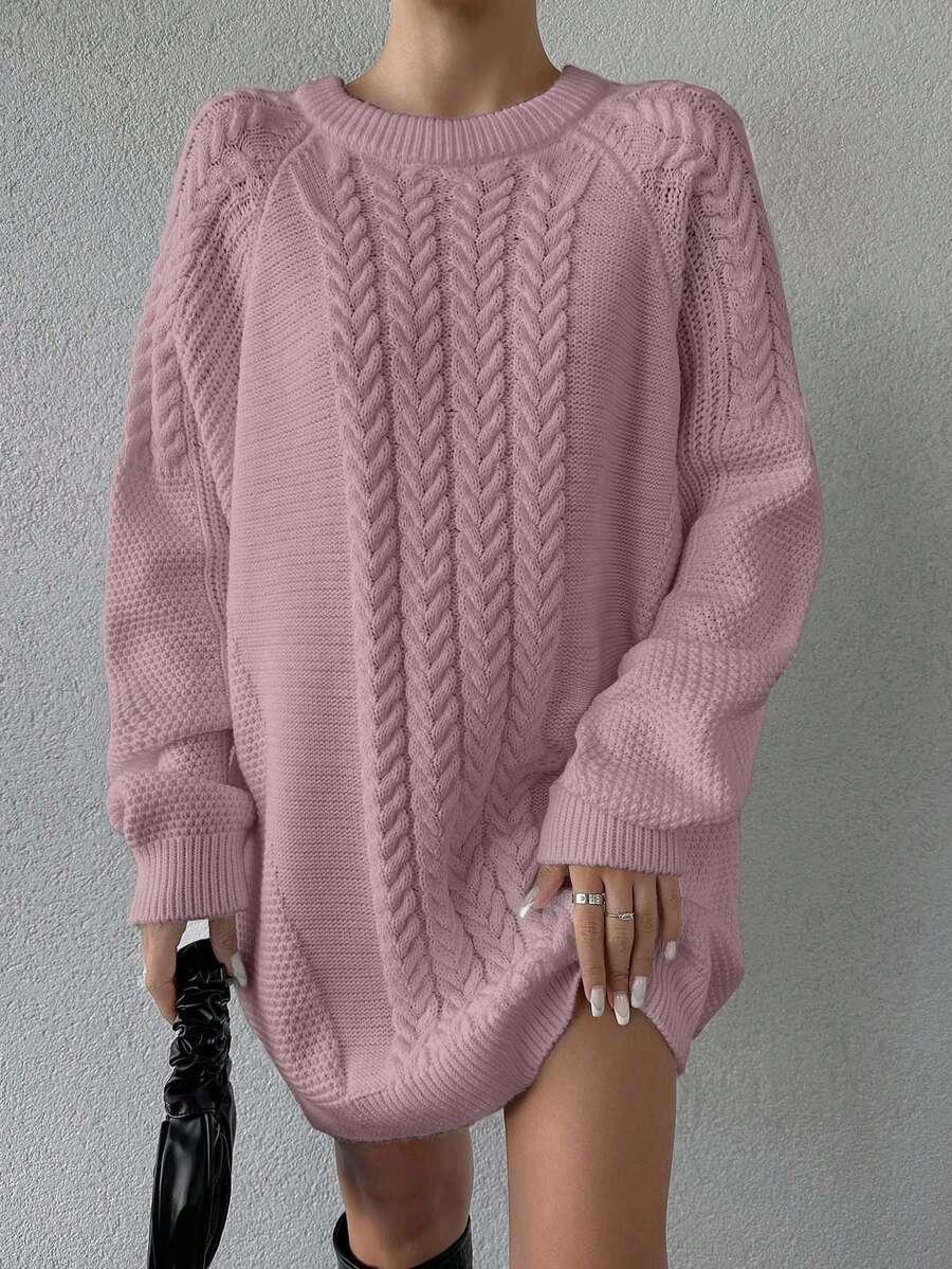 dzianinowa mini sukienka oversize