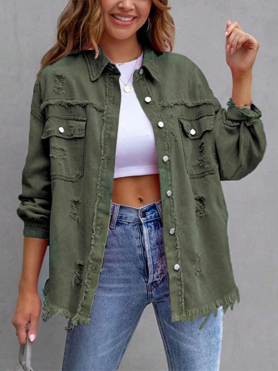 ZIELONA KURTKA JEANS