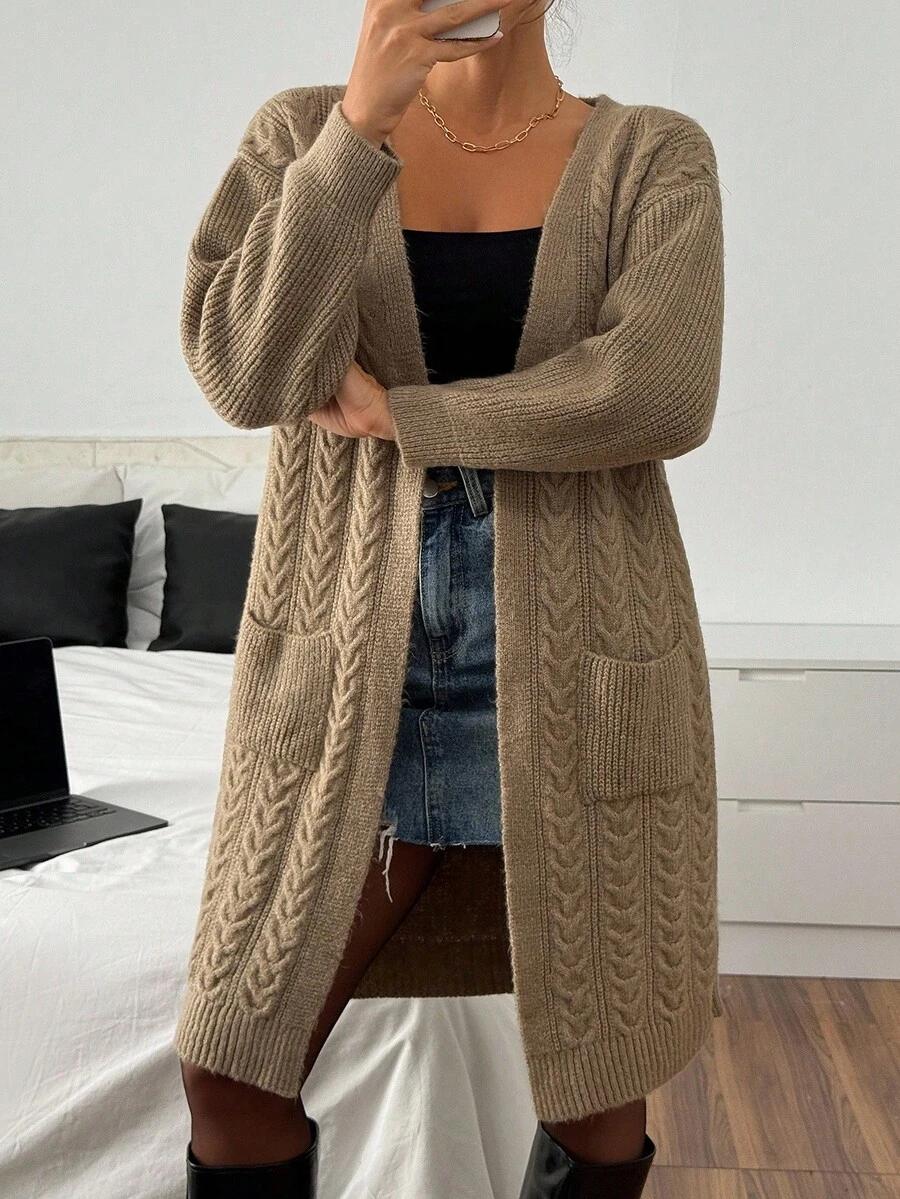 BEŻOWY SWETER KARDIGAN 