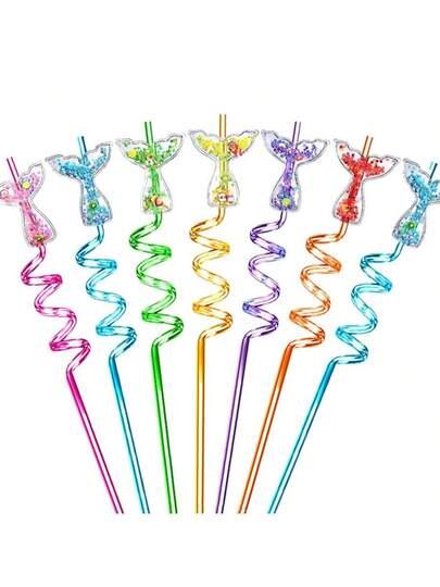 słomka z ogonem syreny 6-pack