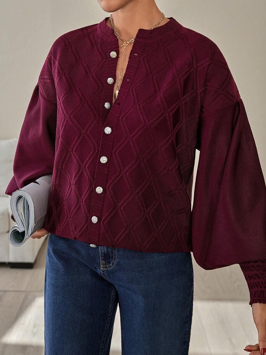 CZERWONY SWETER KARDIGAN 