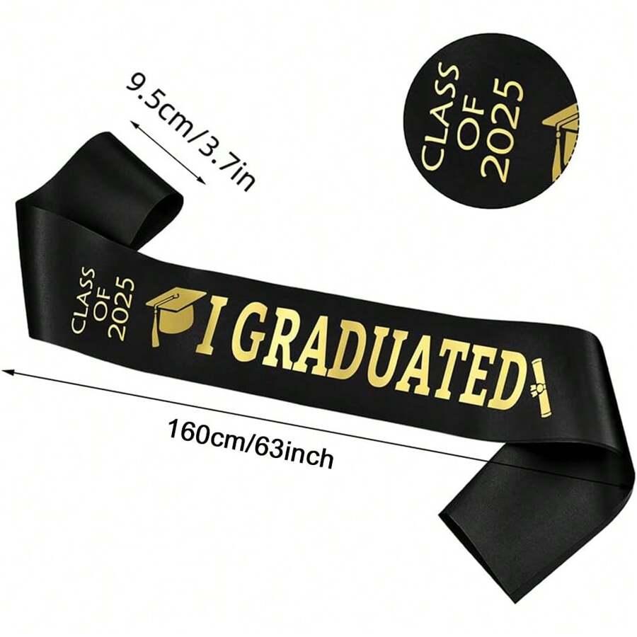 szarfa "I graduaded" zakończenie studiów
