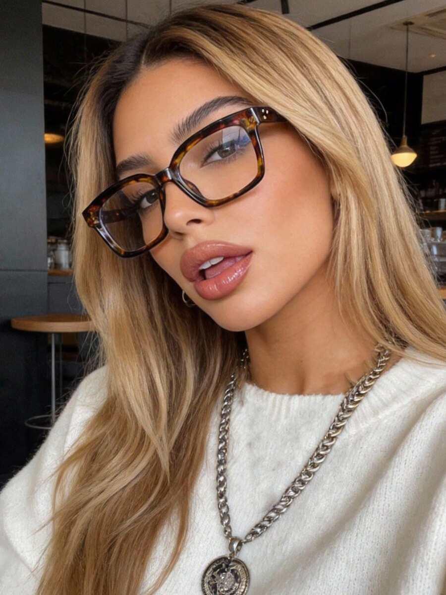 okulary zerówki animal print