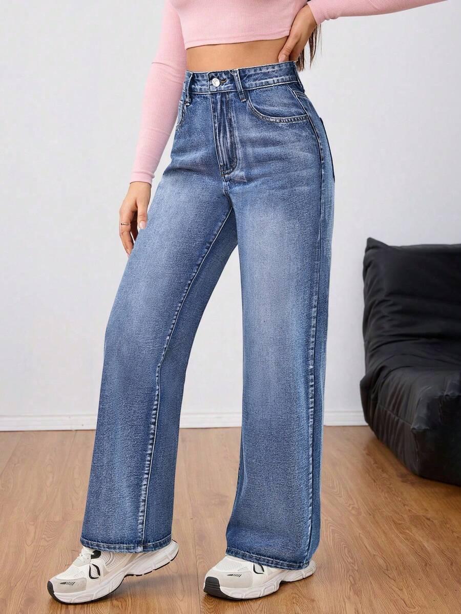 NIEBIESKIE SPODNIE JEANS