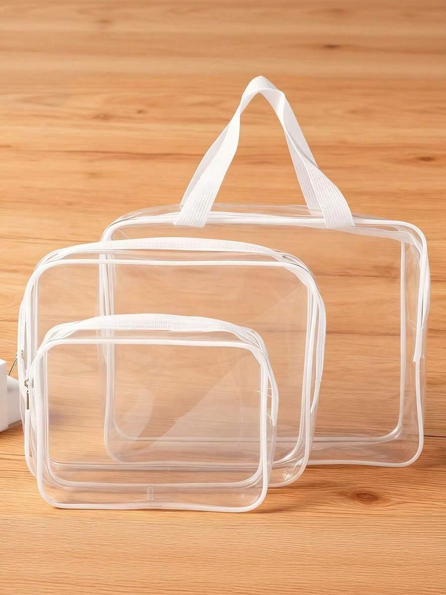 przezroczysta kosmetyczka 3-pack