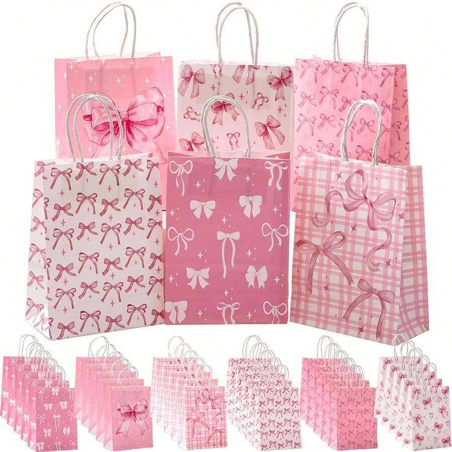 torebki prezentowe kokardy 12-pack