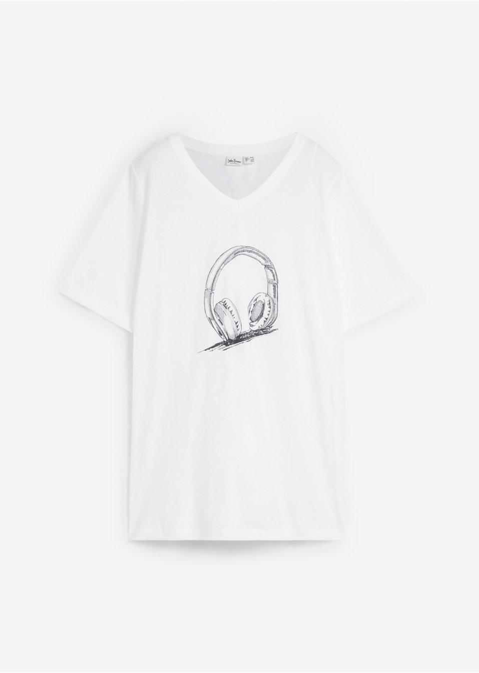 BIAŁY T-SHIRT PRINT