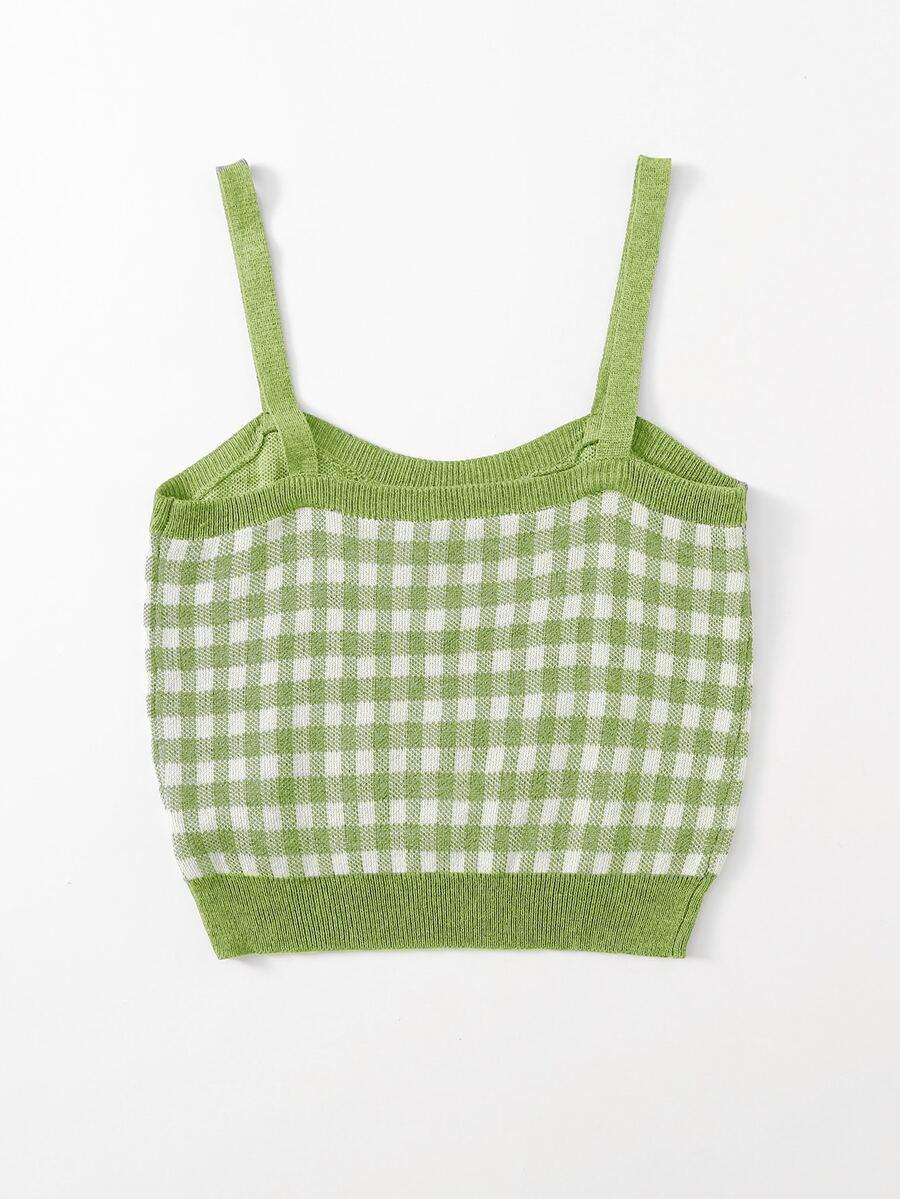 ZIELONY TOP KRATKA