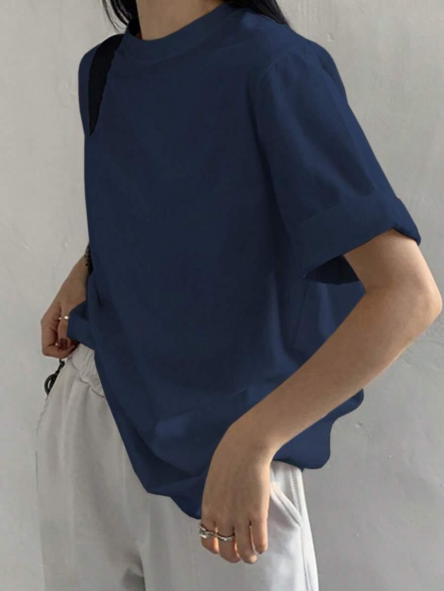 GRANATOWY T-SHIRT BASIC