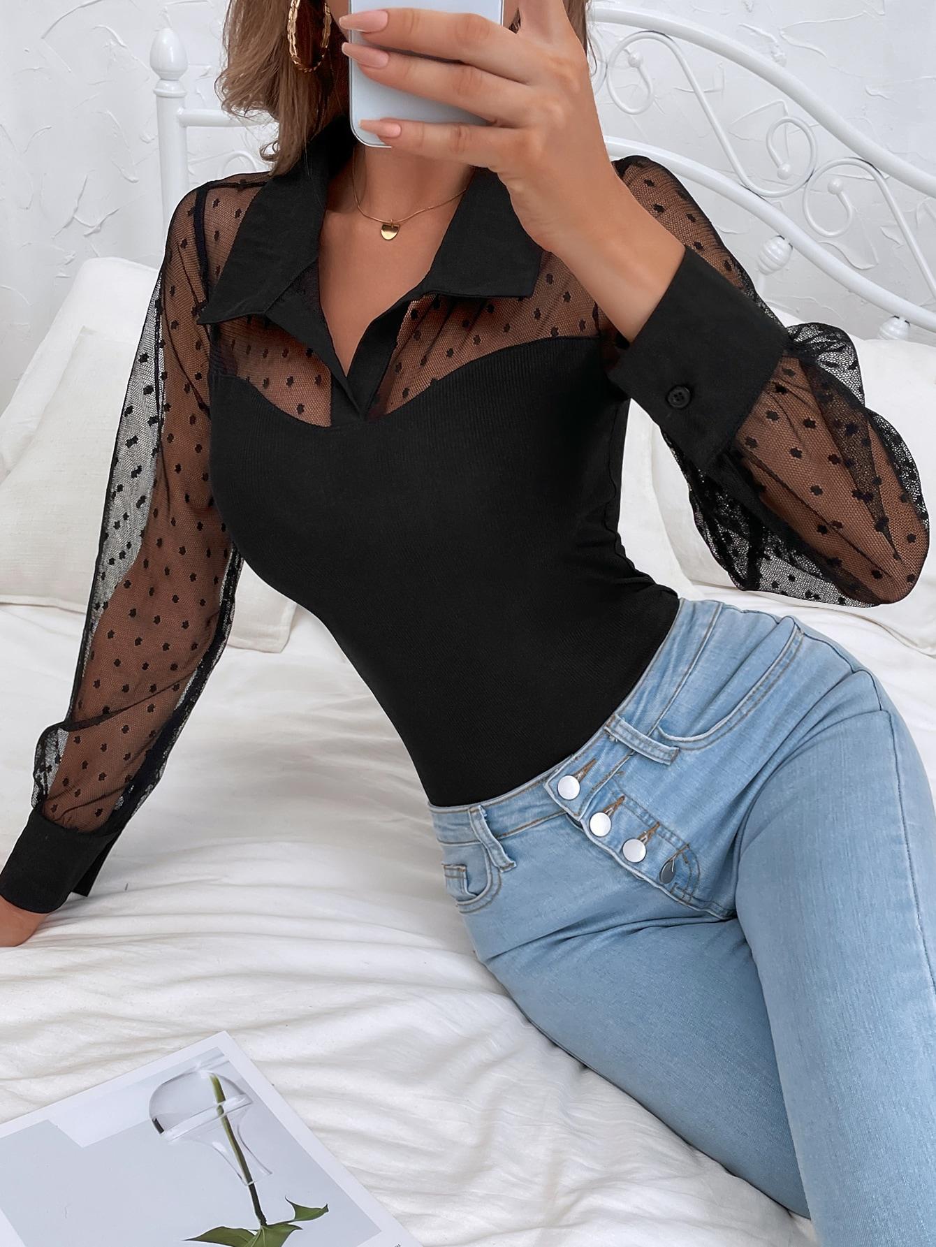 CZARNE BODY SIATECZKA 