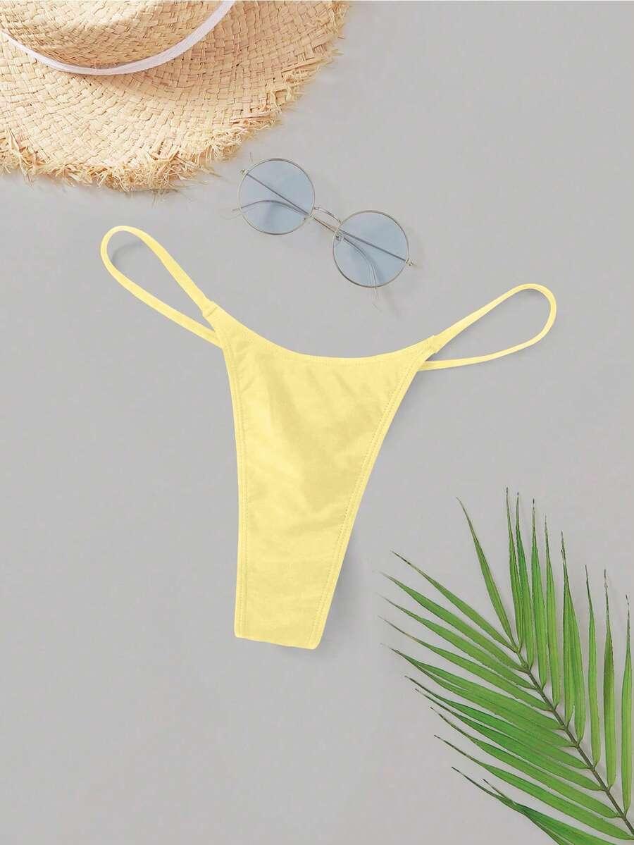 żółty dół od bikini