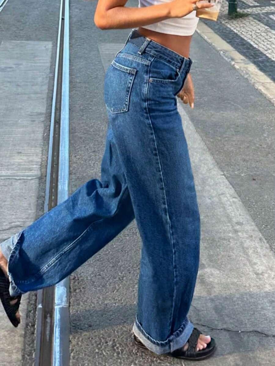 NIEBIESKIE SPODNIE JEANS