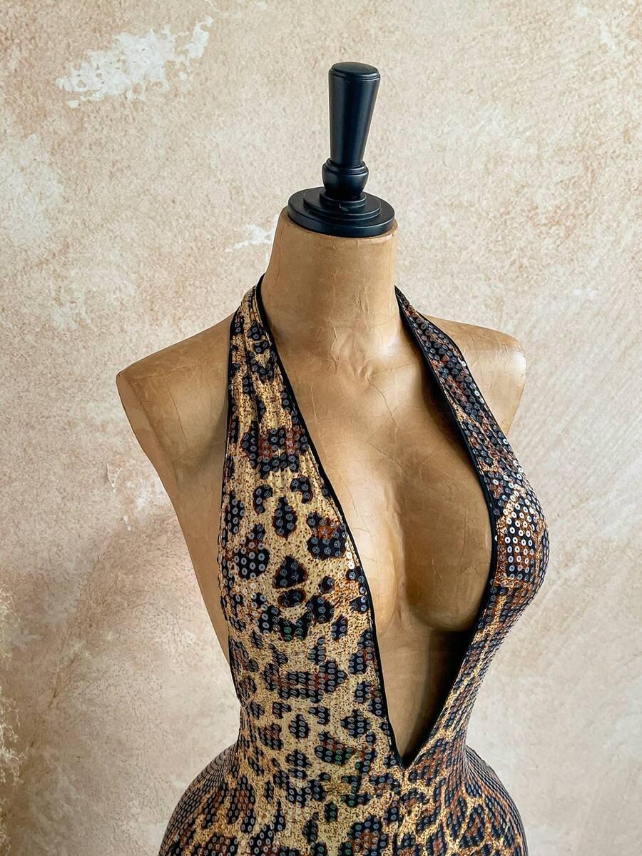 kombinezon cekiny animal print