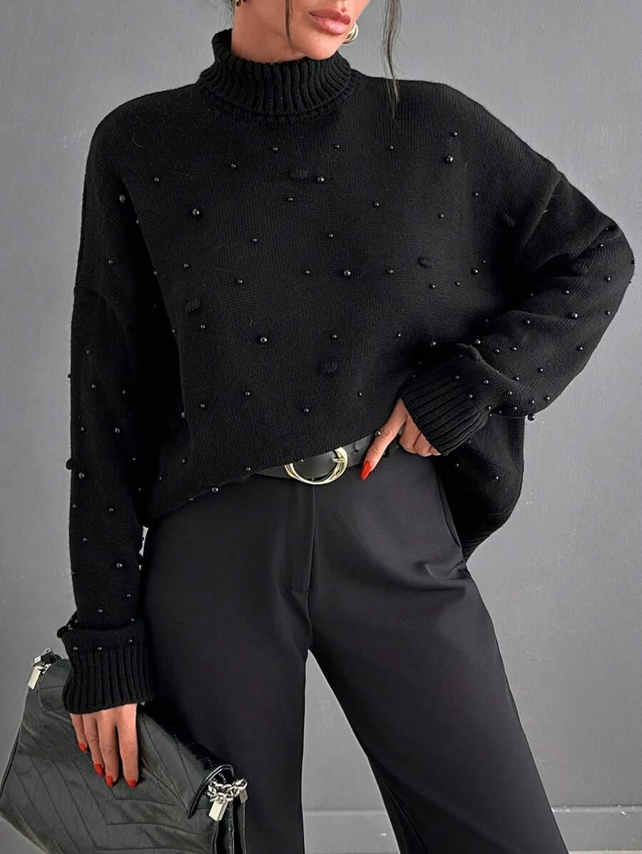 CZARNY SWETER CASUAL