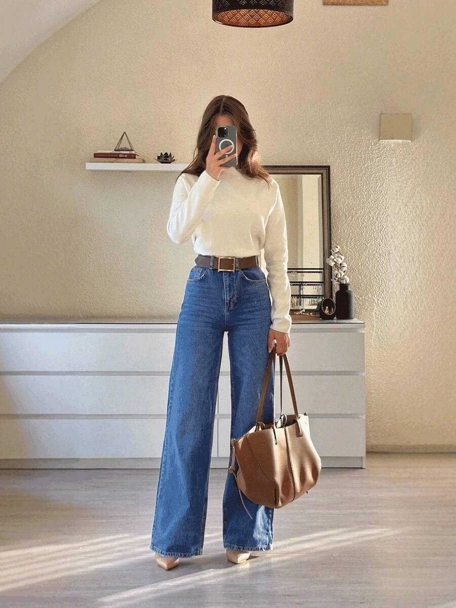 NIEBIESKIE SPODNIE JEANS