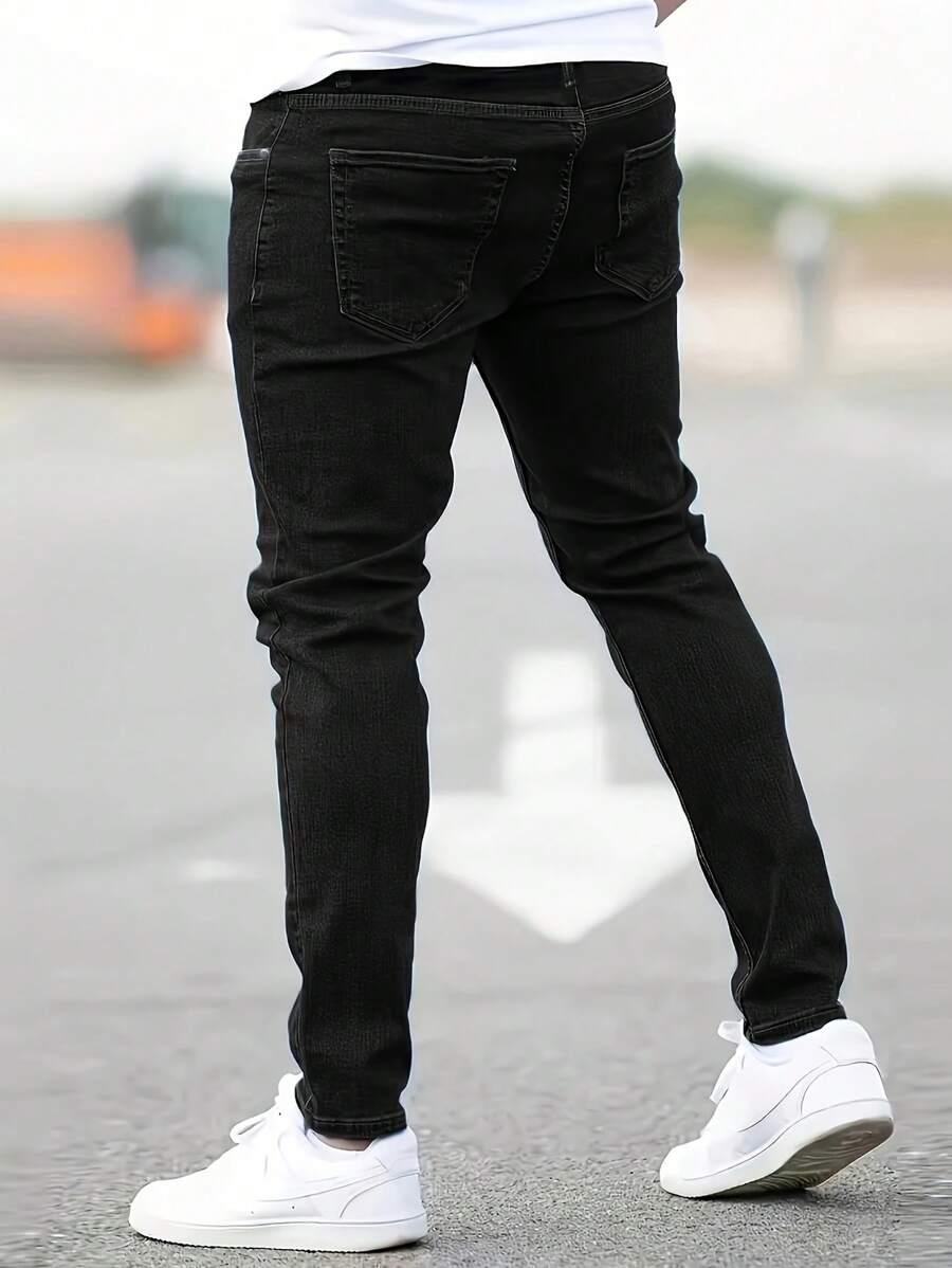 CZARNE SPODNIE JEANS