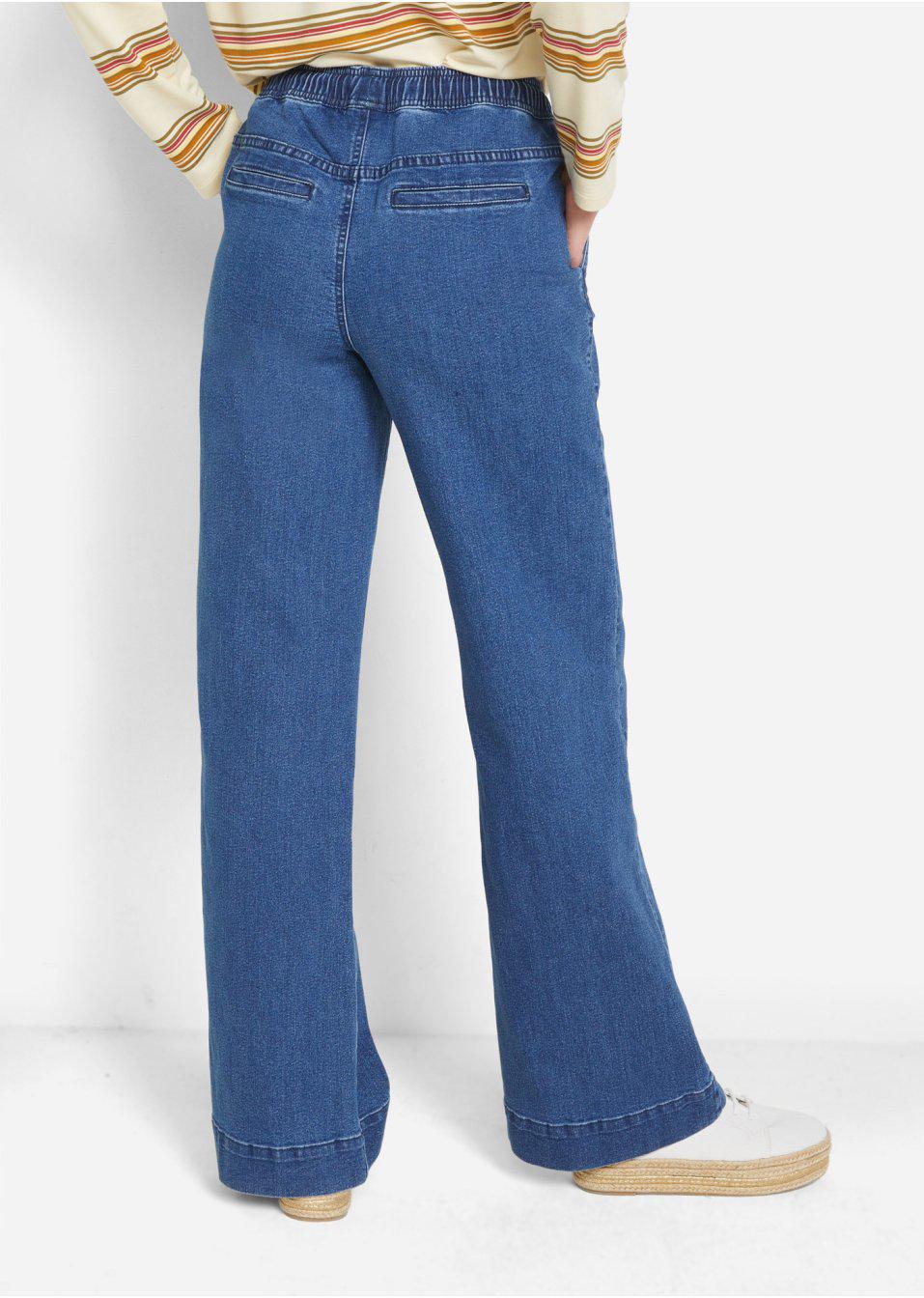 spodnie jeans rozszerzane nogawki